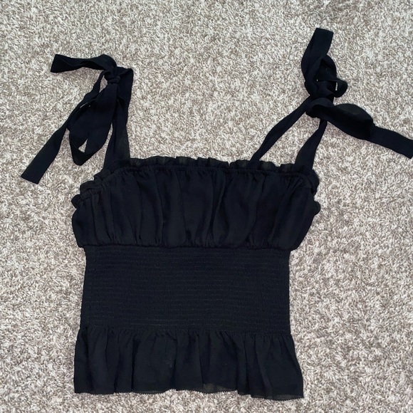 ARITZIA WILFRED tie strap chiffon top perf for summer - Picture 1 of 3